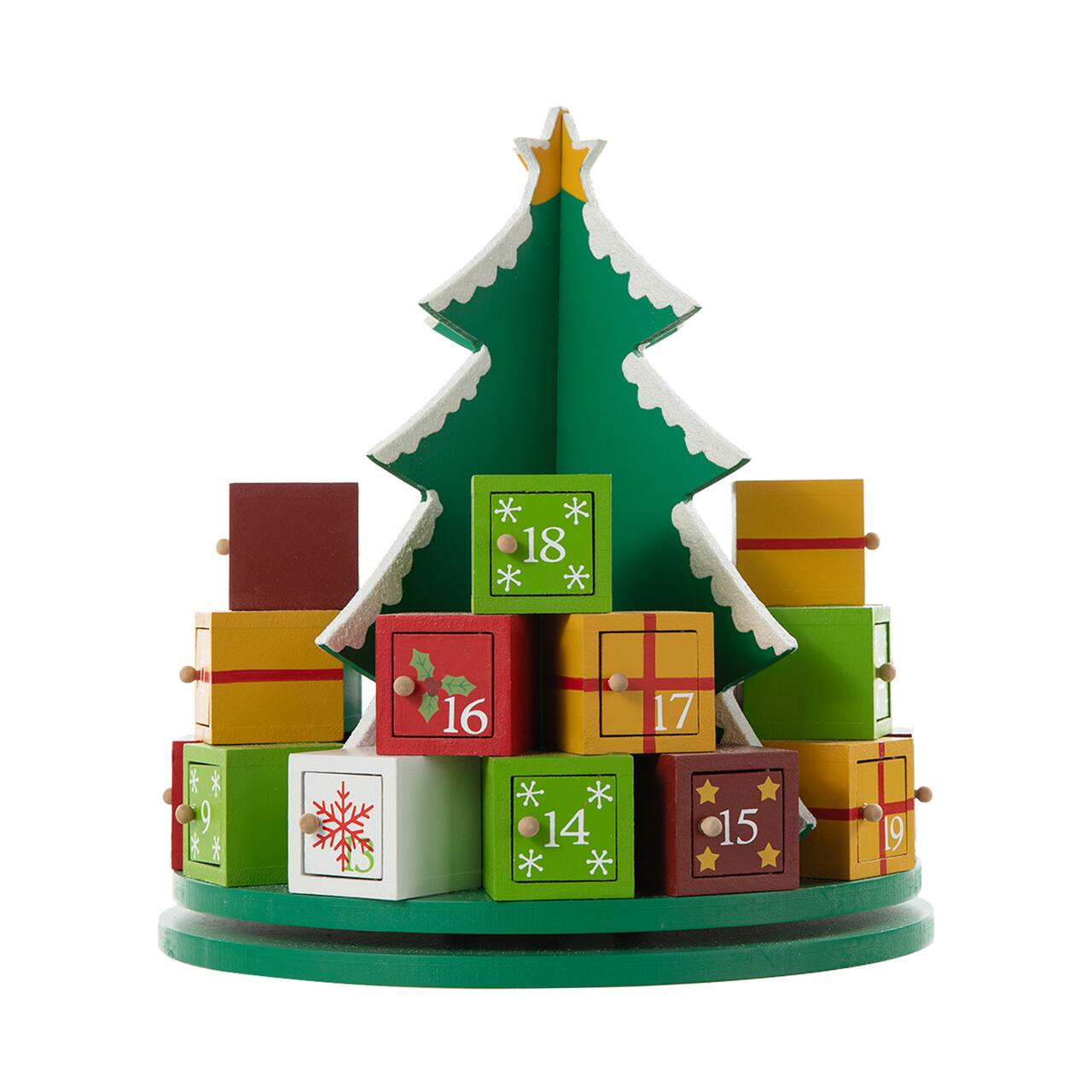 Glitzhome® 10.5'' Wooden Christmas Gift Box Tree Countdown Calendar Décor | Michaels glitzhome-10-5-wooden-christmas-gift-box-tree-countdown-calendar-d-cor-michaels